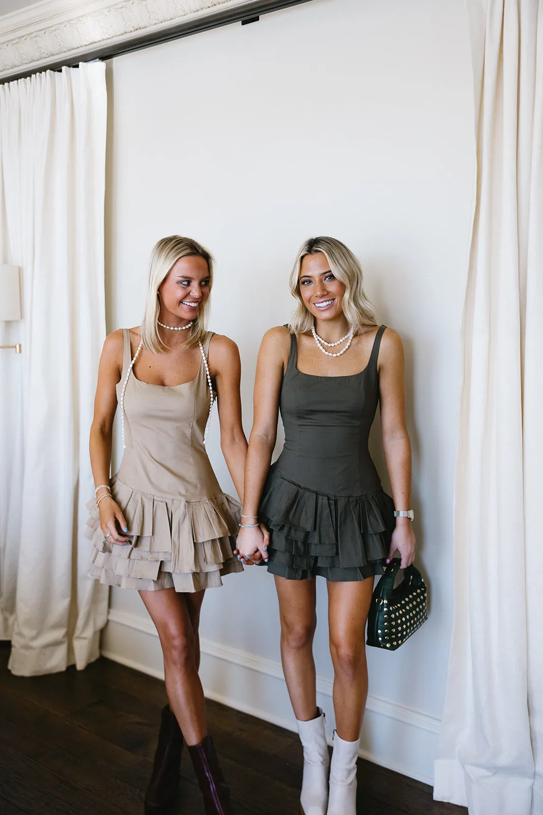 Alessa Pleated Romper - Khaki