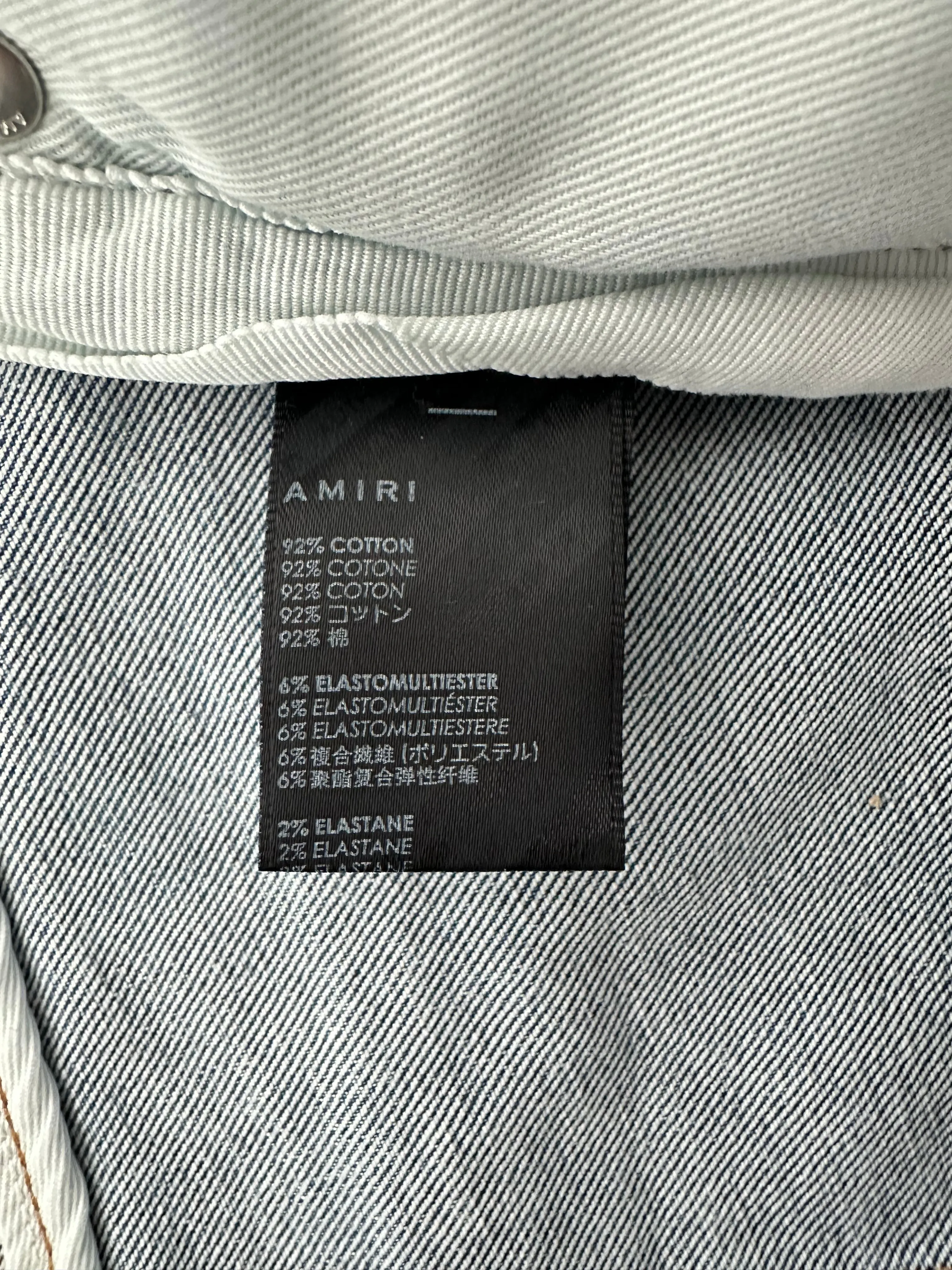 Amiri Stone Indigo Pink Tie-Dye Core Applique Logo Jeans