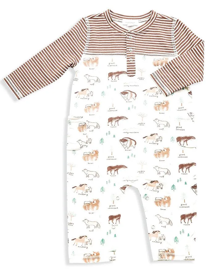 Angel Dear Western Wilderness Bamboo Romper