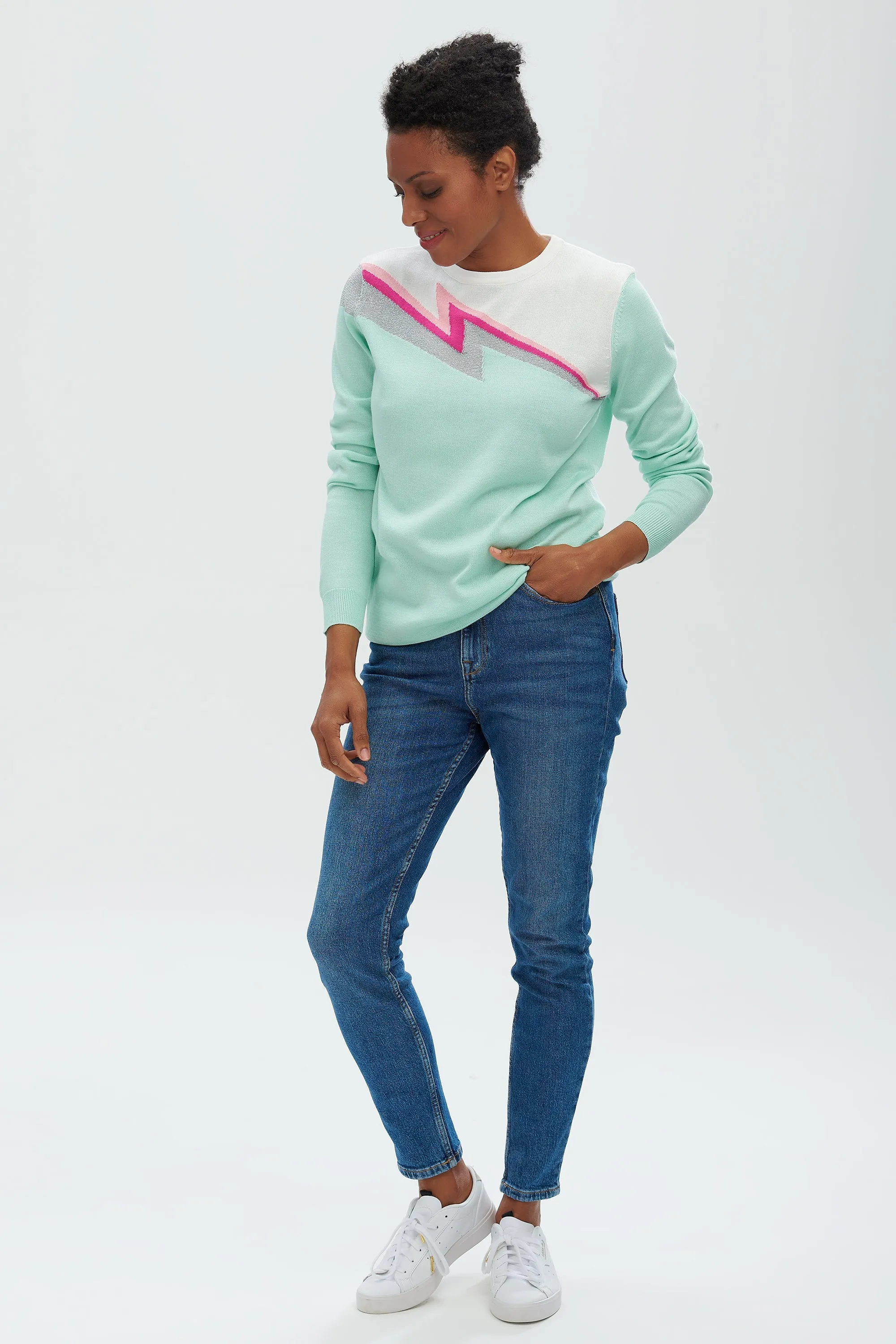 Astrid Jumper | Lightning Flash Split (Mint)