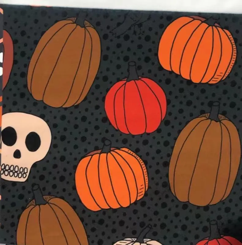 Autumn Skulls And Orange Pumpkins (Semi-Exclusive) - High-quality Handcrafted Vibrant Leggings