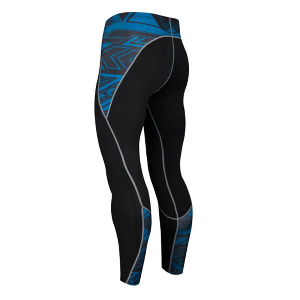 Azure Abstract 2 Long Sleeve No Gi BJJ Compression Rash Guard & Leggings/Spats for Jiu Jitsu, MMA, Grappling & Wrestling Kit