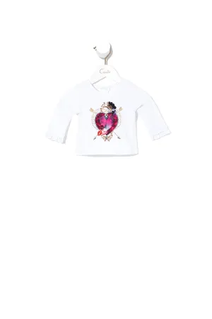 BABIES LONG SLEEVE TOP WITH FRILL BEAUTIFUL BEINGS