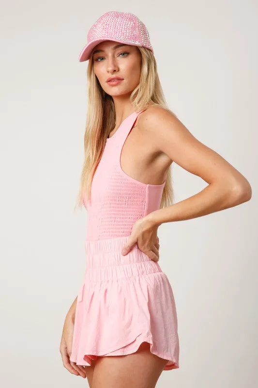 Back It Up Sporty Romper - Pink