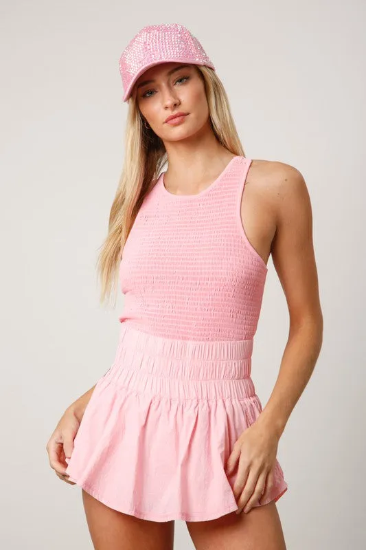 Back It Up Sporty Romper - Pink