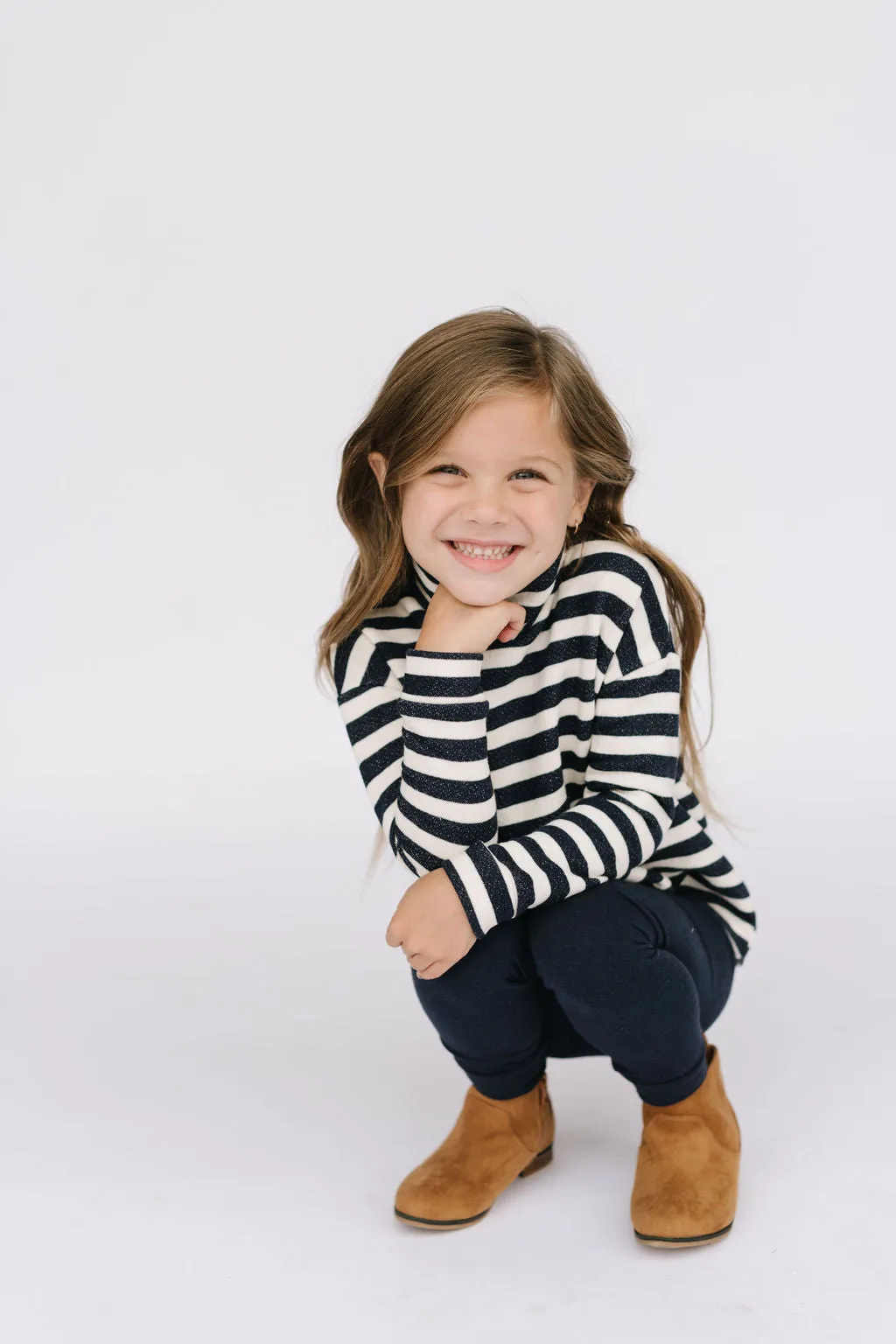Bamboo Legging in Navy French Terry