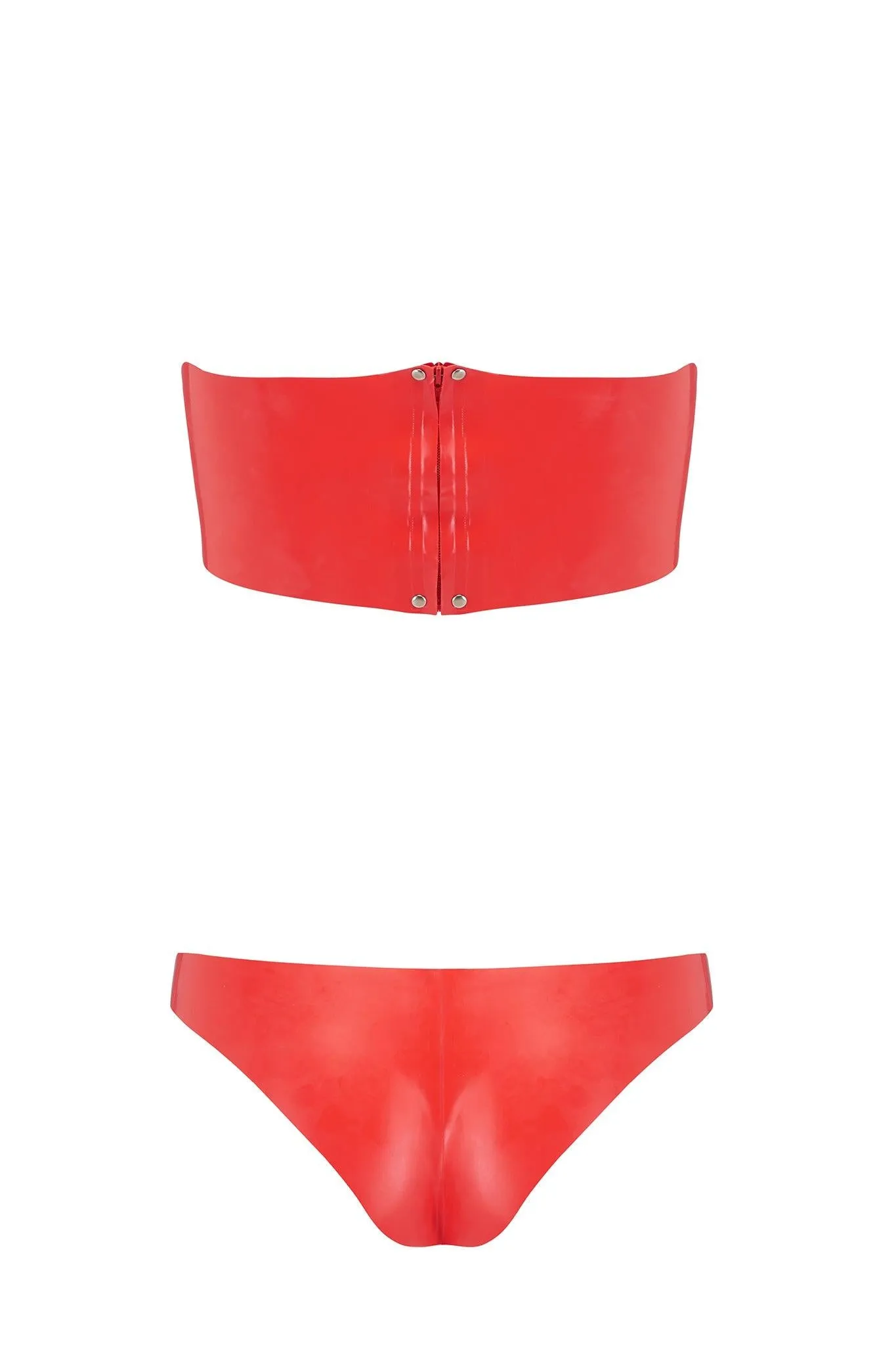 Bandeau Cheeky Latex Lingerie Set