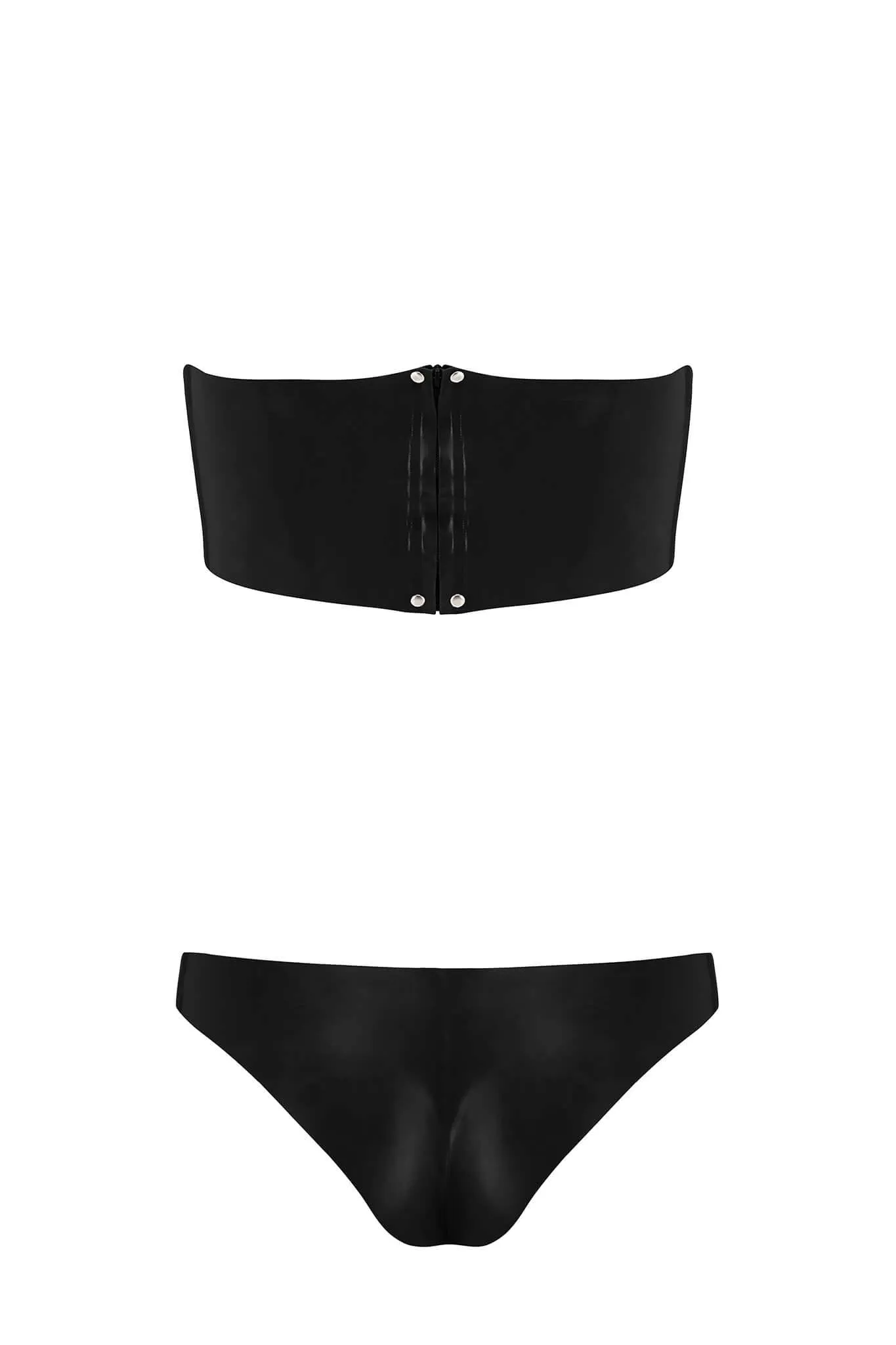Bandeau Cheeky Latex Lingerie Set