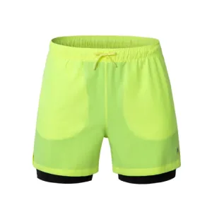 Barrel Men Essential Half Leggings Shorts-YELLOW