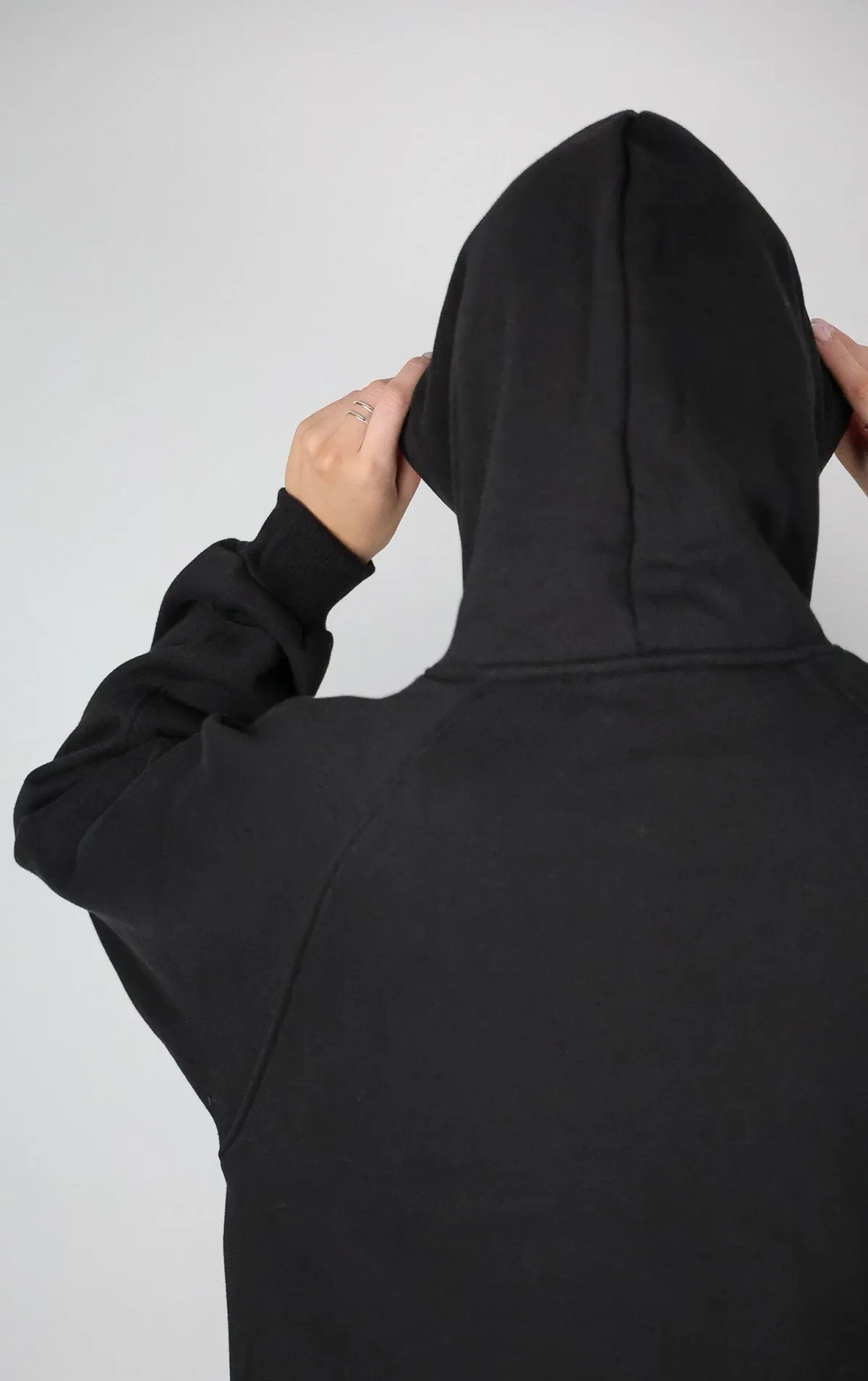 Black Oversized Leggings and Hoodie Set