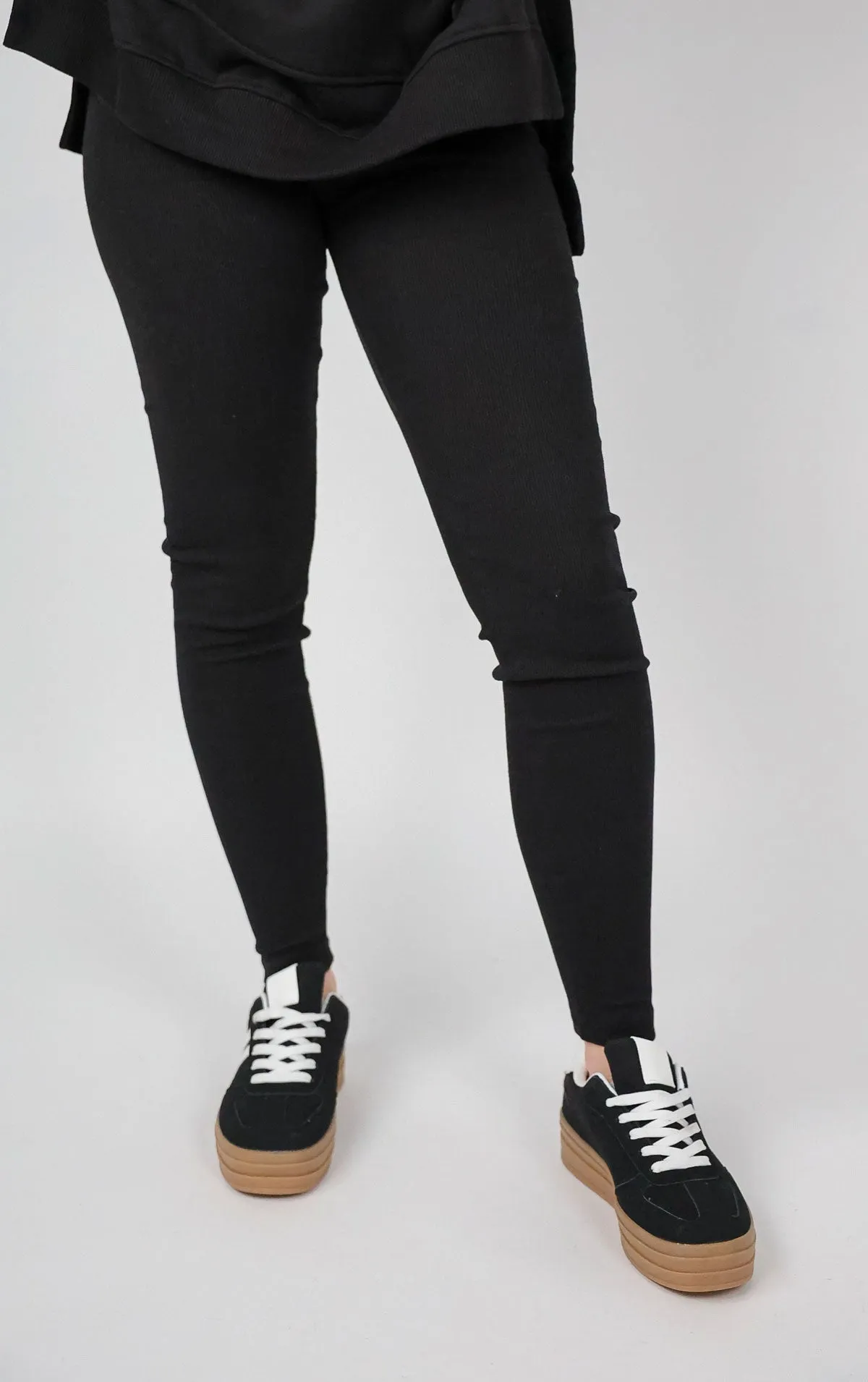 Black Oversized Leggings and Hoodie Set