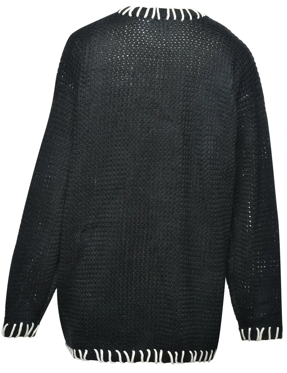 Black Petites Jumper - L