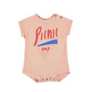 BONMOT DUSTY PINK PICNIK DAY BABY ROMPER