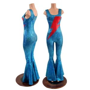 Bowie Inspired Turquoise Catsuit with Bolt