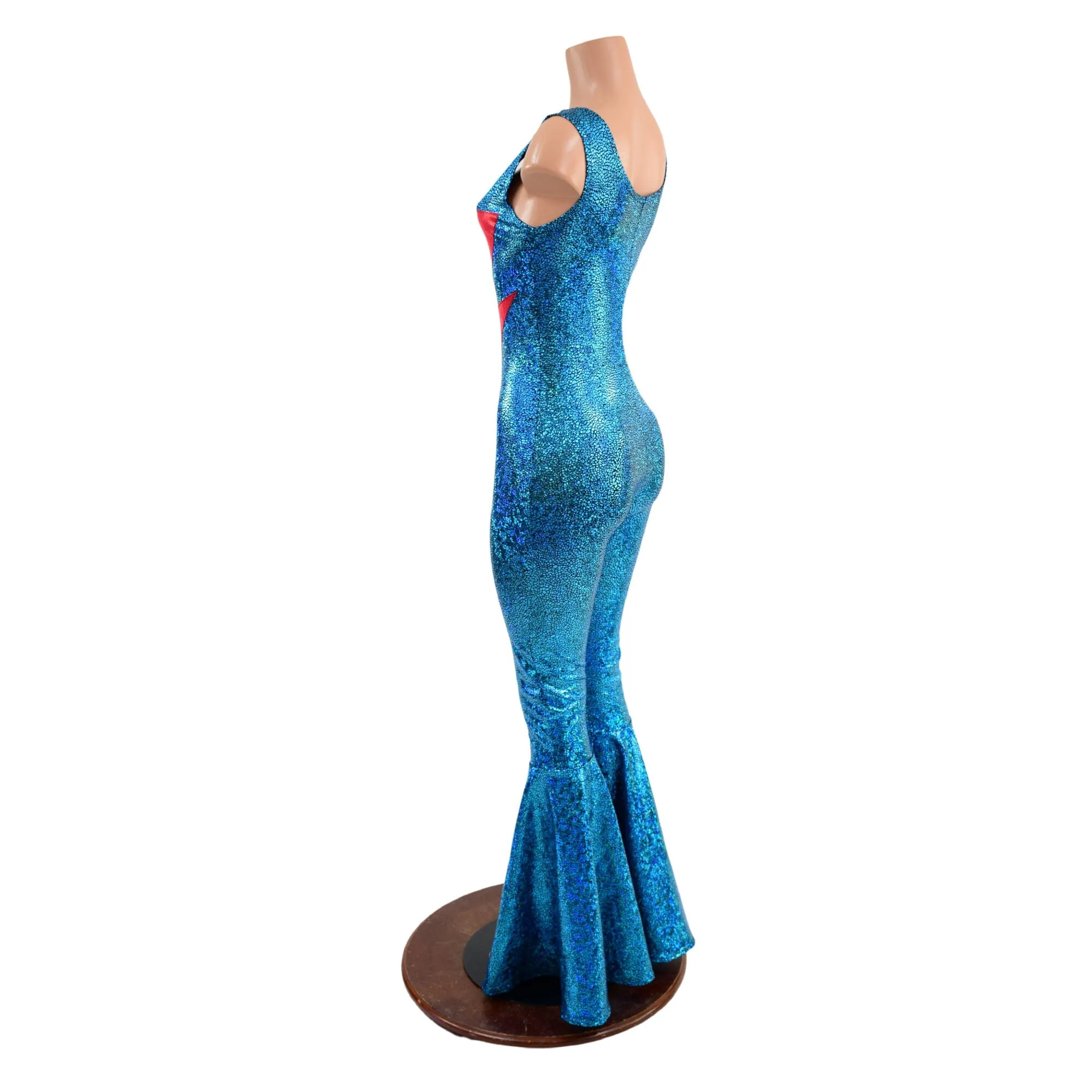 Bowie Inspired Turquoise Catsuit with Bolt