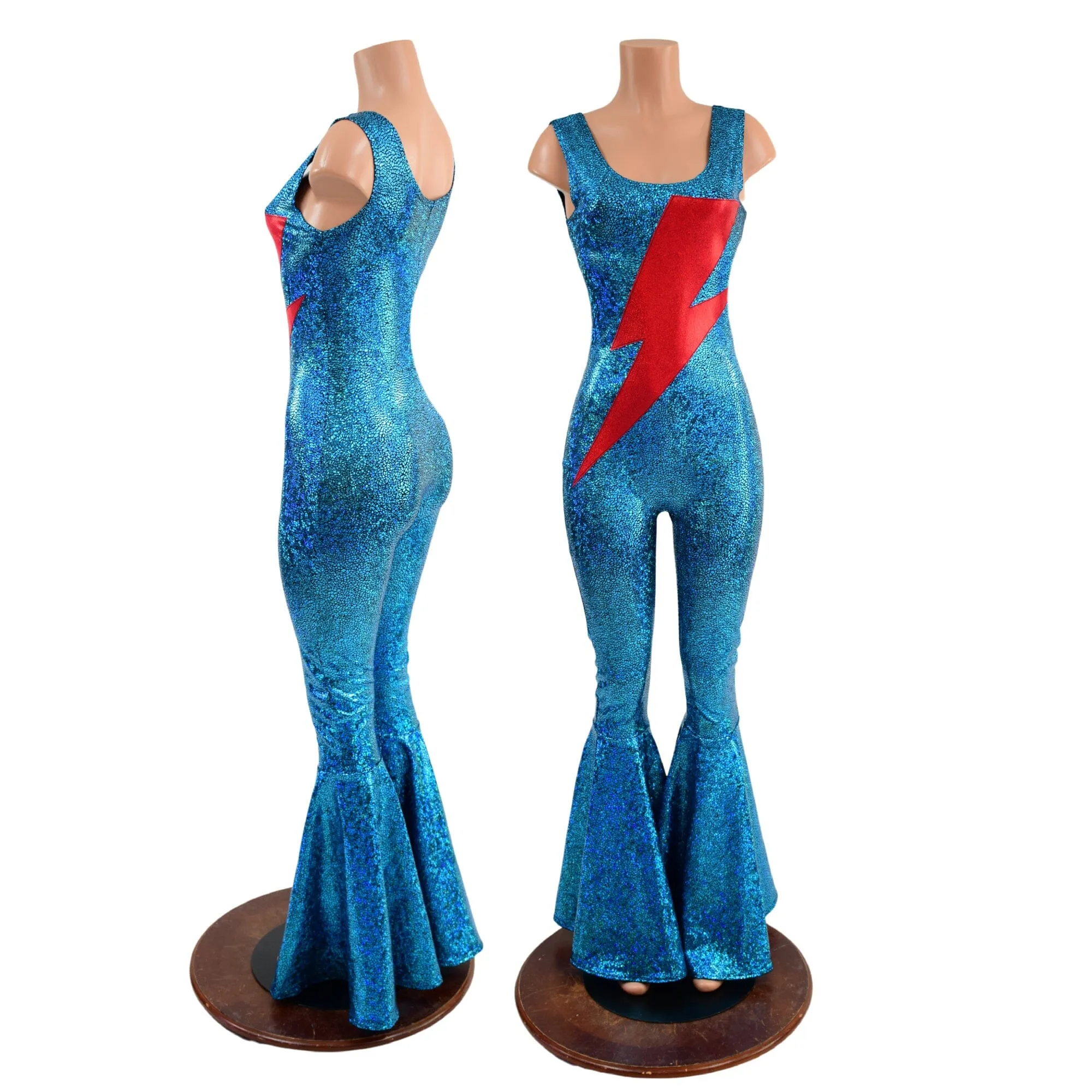 Bowie Inspired Turquoise Catsuit with Bolt
