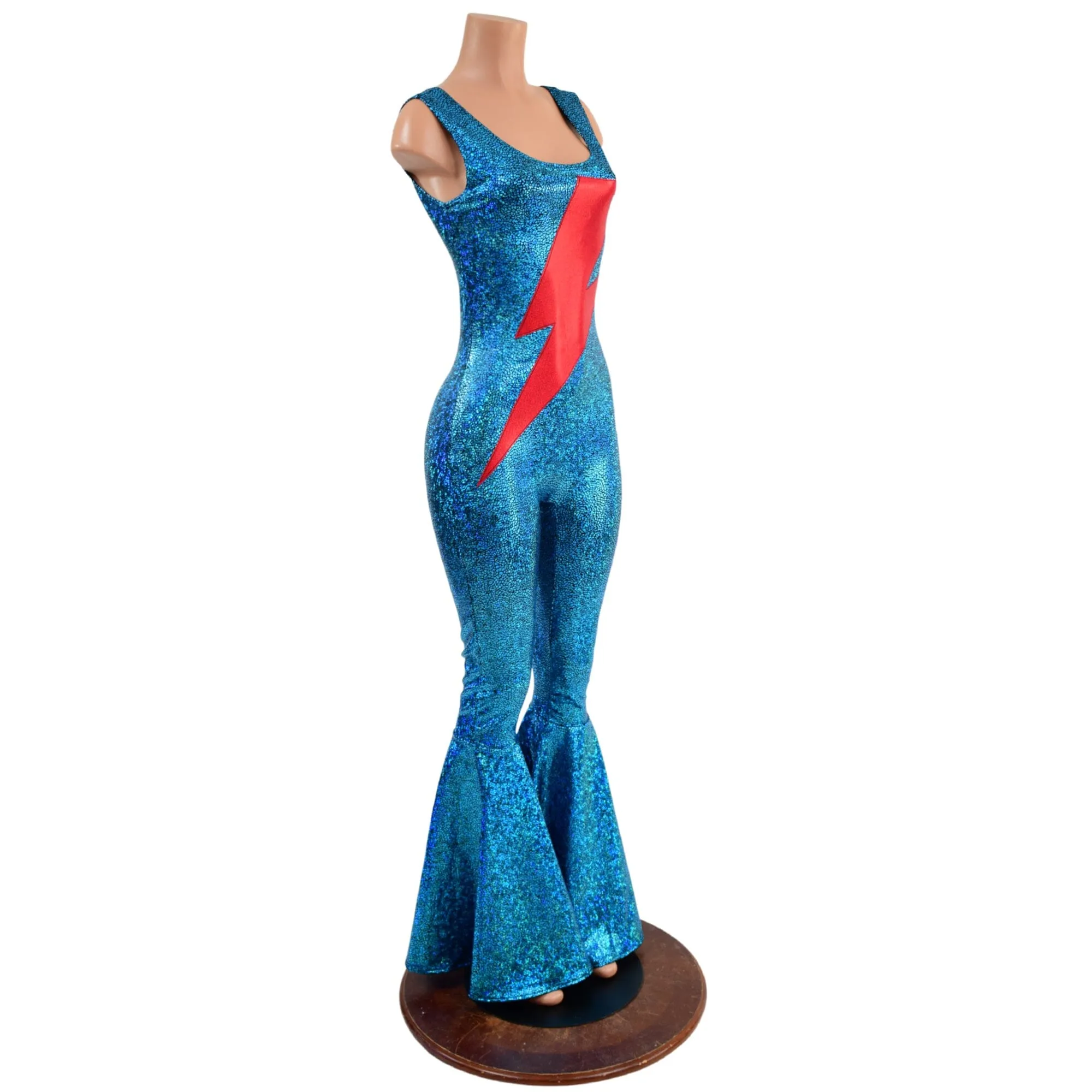 Bowie Inspired Turquoise Catsuit with Bolt