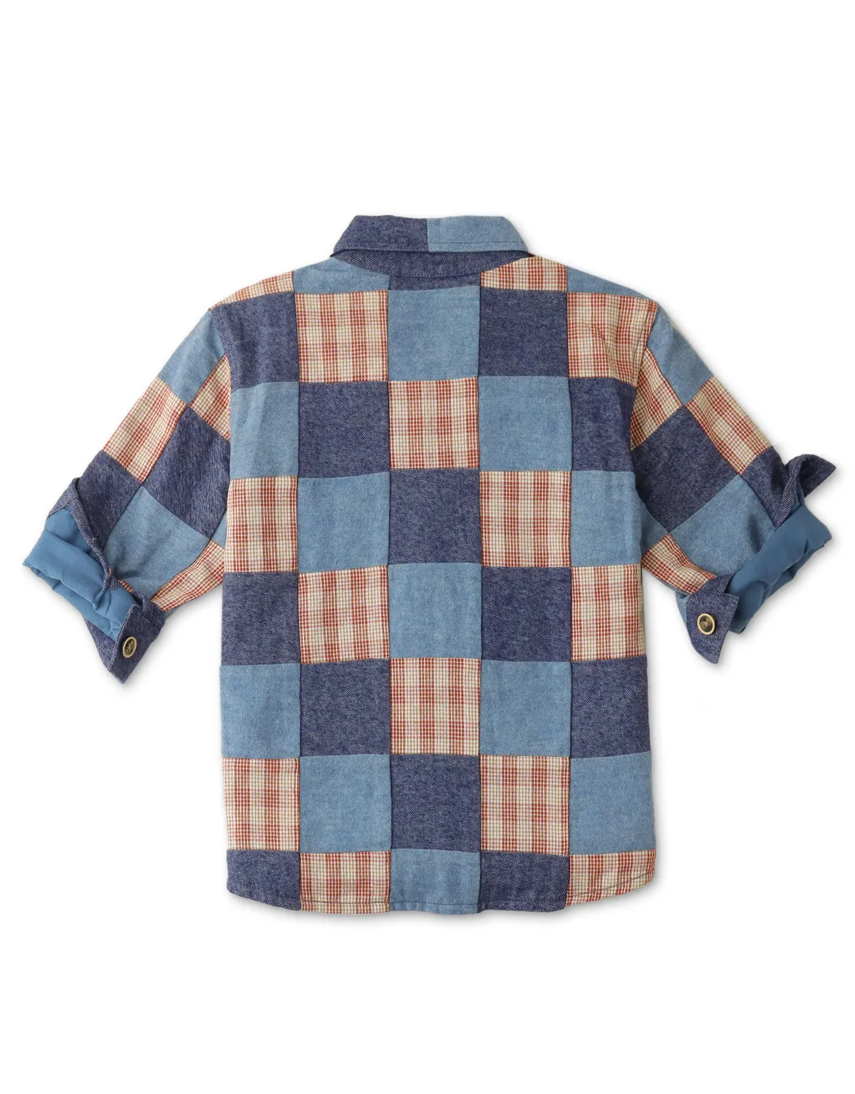 BOYS PATCHWORK SHACKET