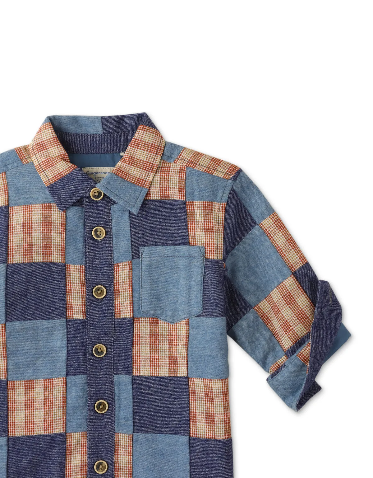 BOYS PATCHWORK SHACKET