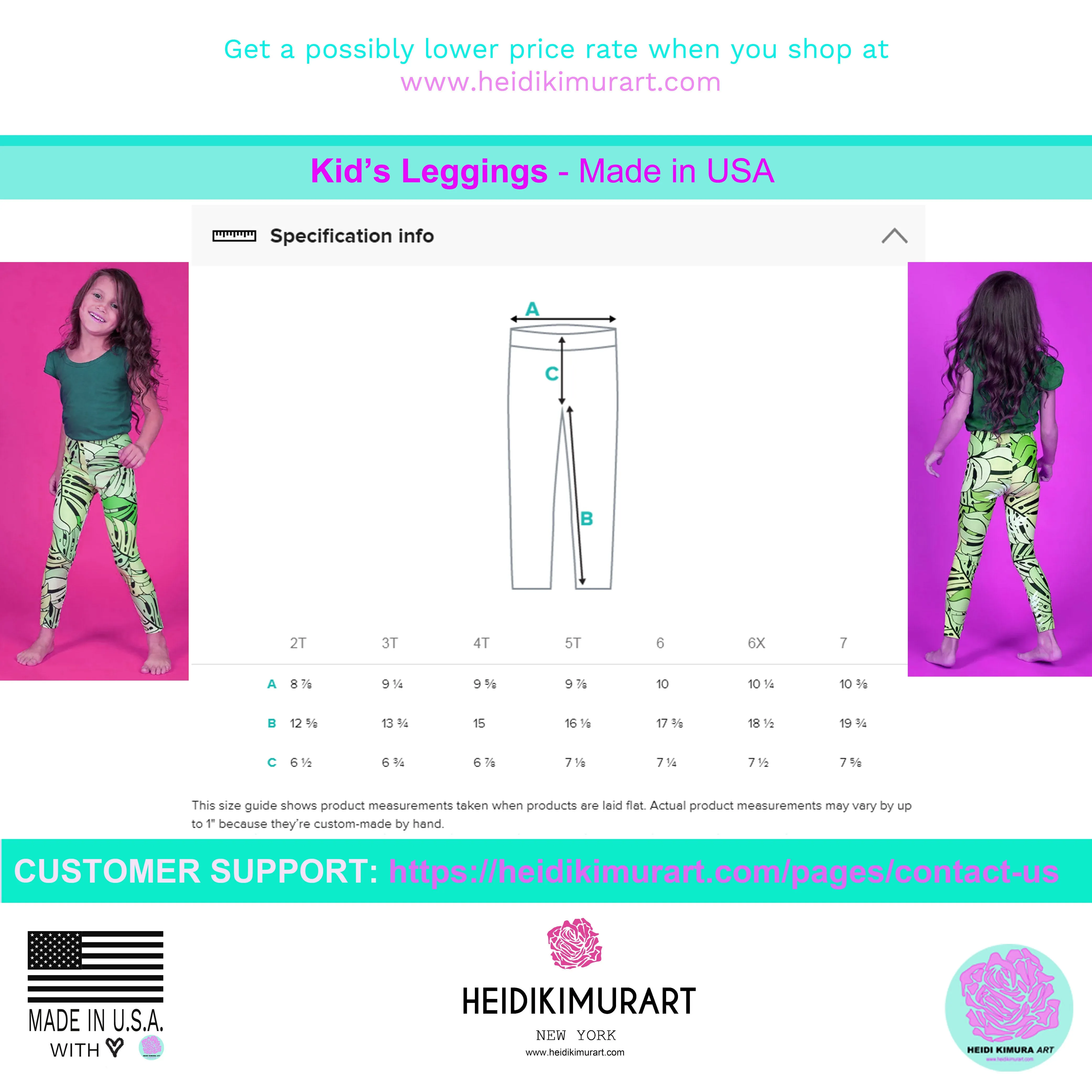 Bright Pink Striped Kids Leggings, White Vertical Stripe Girls Workout Pants- Made in USA/EU