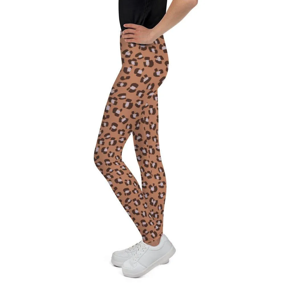Brown Animal Print Youth Leggings