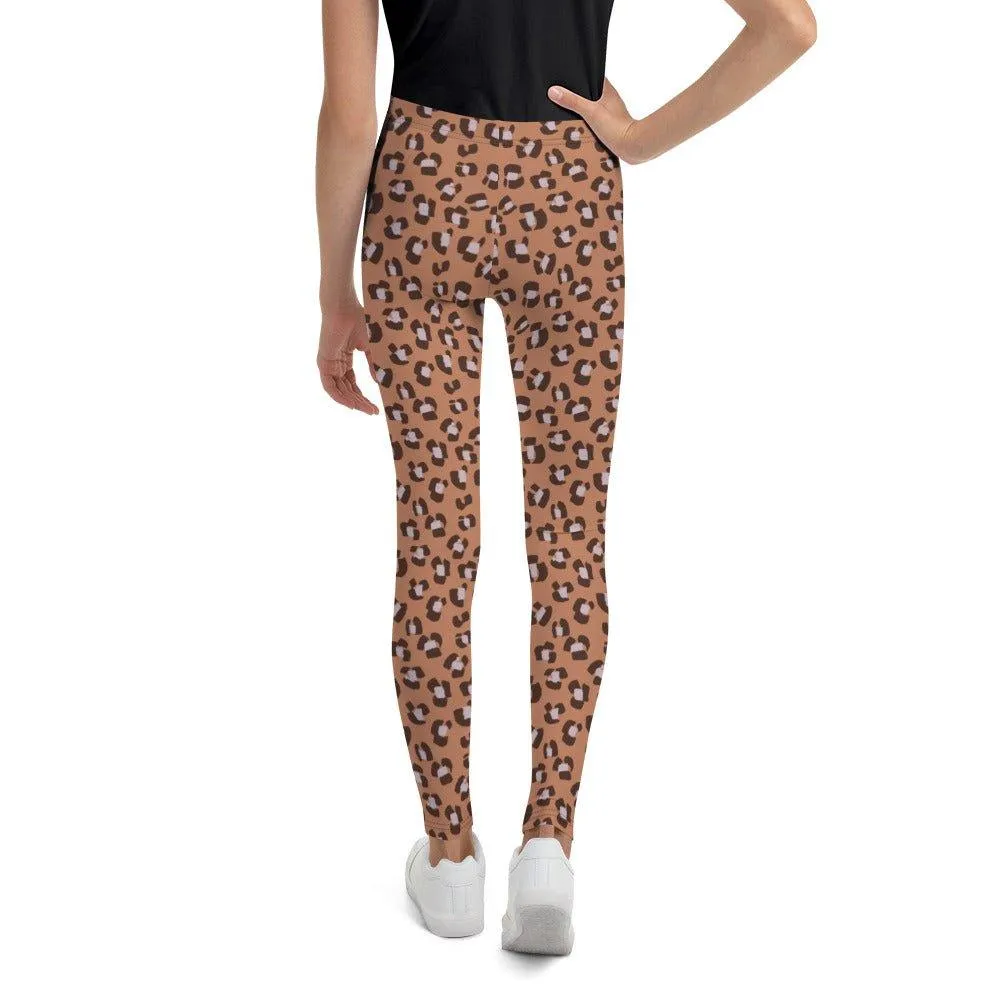 Brown Animal Print Youth Leggings