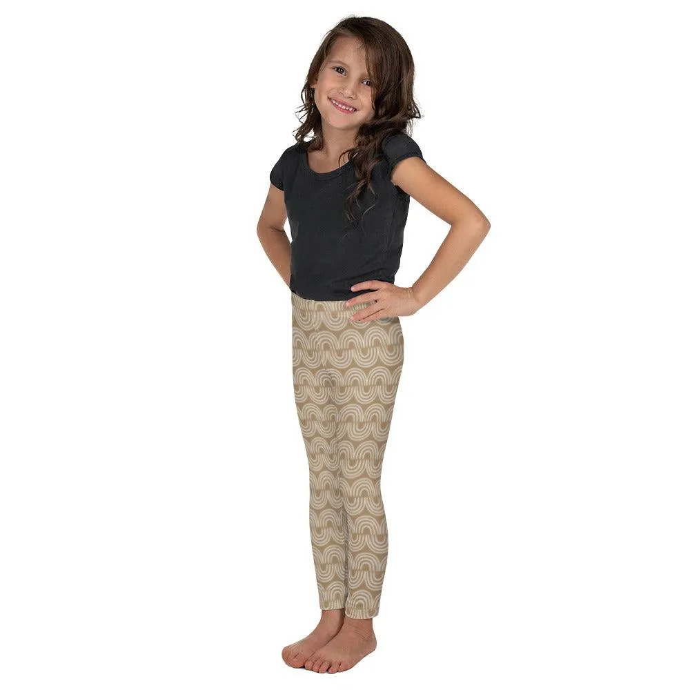 Brown Jungle Pattern Kid's Leggings