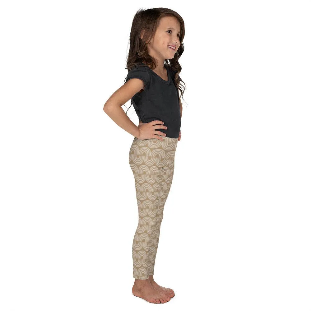 Brown Jungle Pattern Kid's Leggings