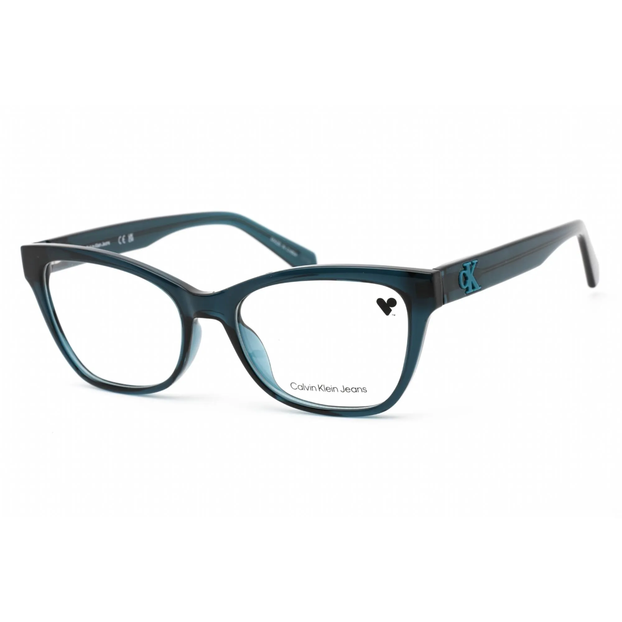 Calvin Klein Jeans Men's Eyeglasses - Petrol Plastic Cat Eye Frame | CKJ22617 432