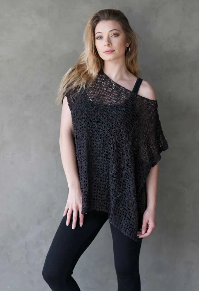 Cap Sleeved Popcorn Knit Top