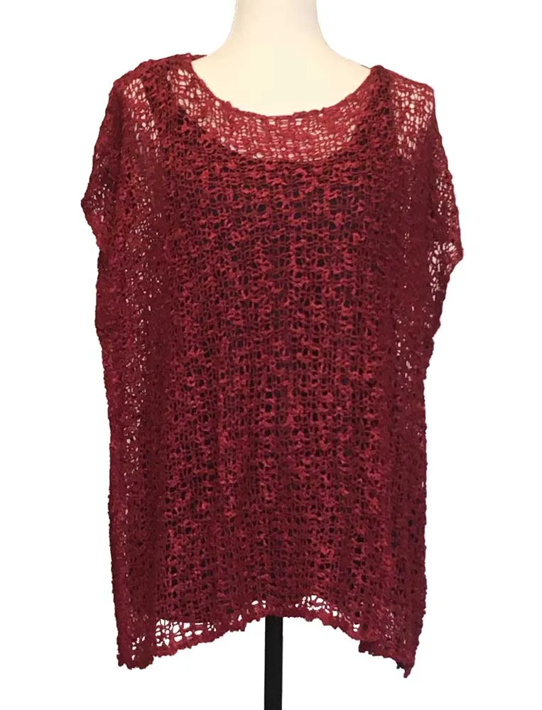 Cap Sleeved Popcorn Knit Top