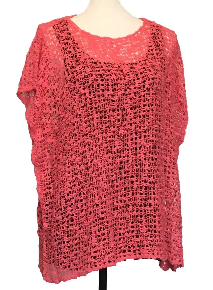 Cap Sleeved Popcorn Knit Top