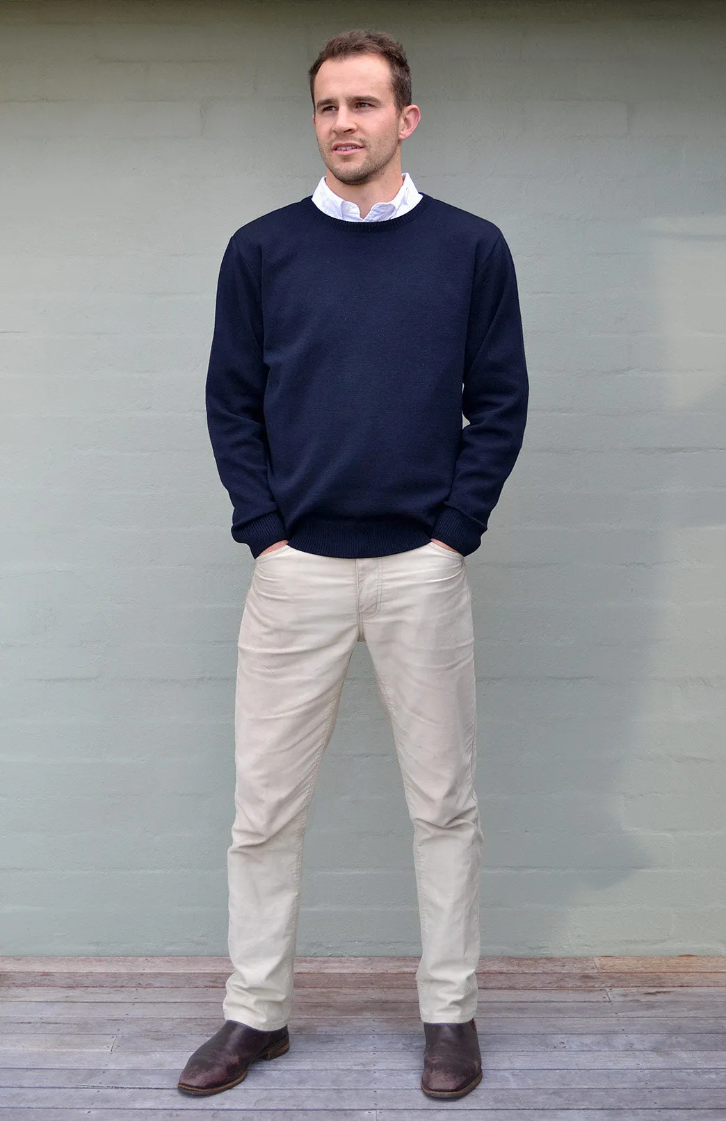 Classic Merino Wool Round Neck Jumper