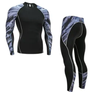 Cold Steel Long Sleeve No Gi BJJ Compression Rash Guard & Leggings/Spats for Jiu Jitsu, MMA, Grappling & Wrestling Kit