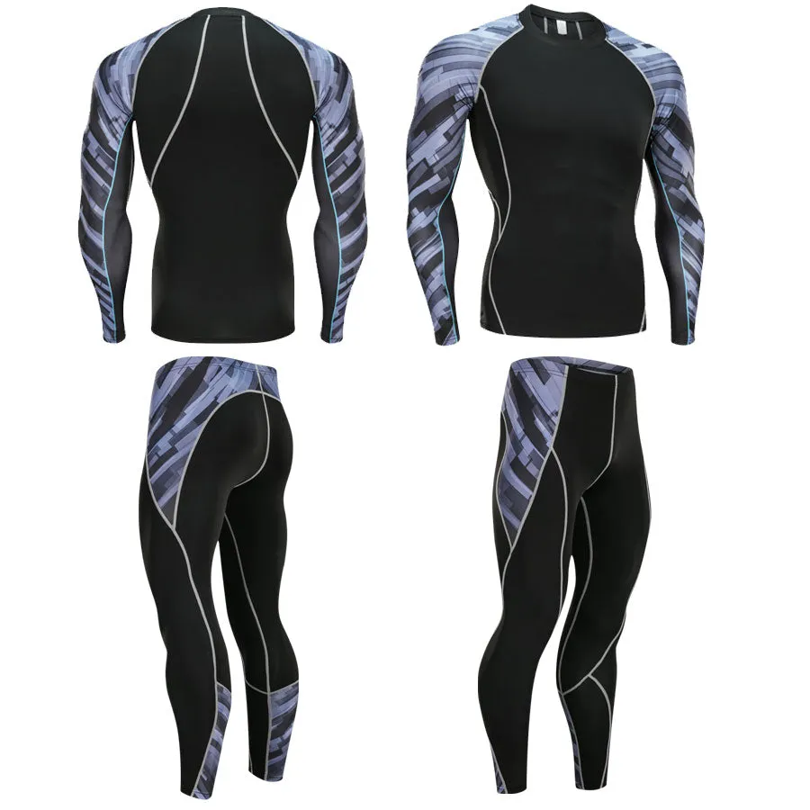 Cold Steel Long Sleeve No Gi BJJ Compression Rash Guard & Leggings/Spats for Jiu Jitsu, MMA, Grappling & Wrestling Kit