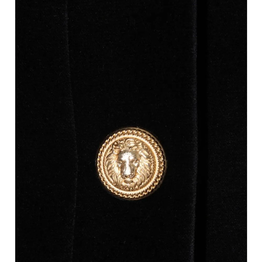 Cropped Velvet Jacket - Black or Blue