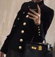 Cropped Velvet Jacket - Black or Blue