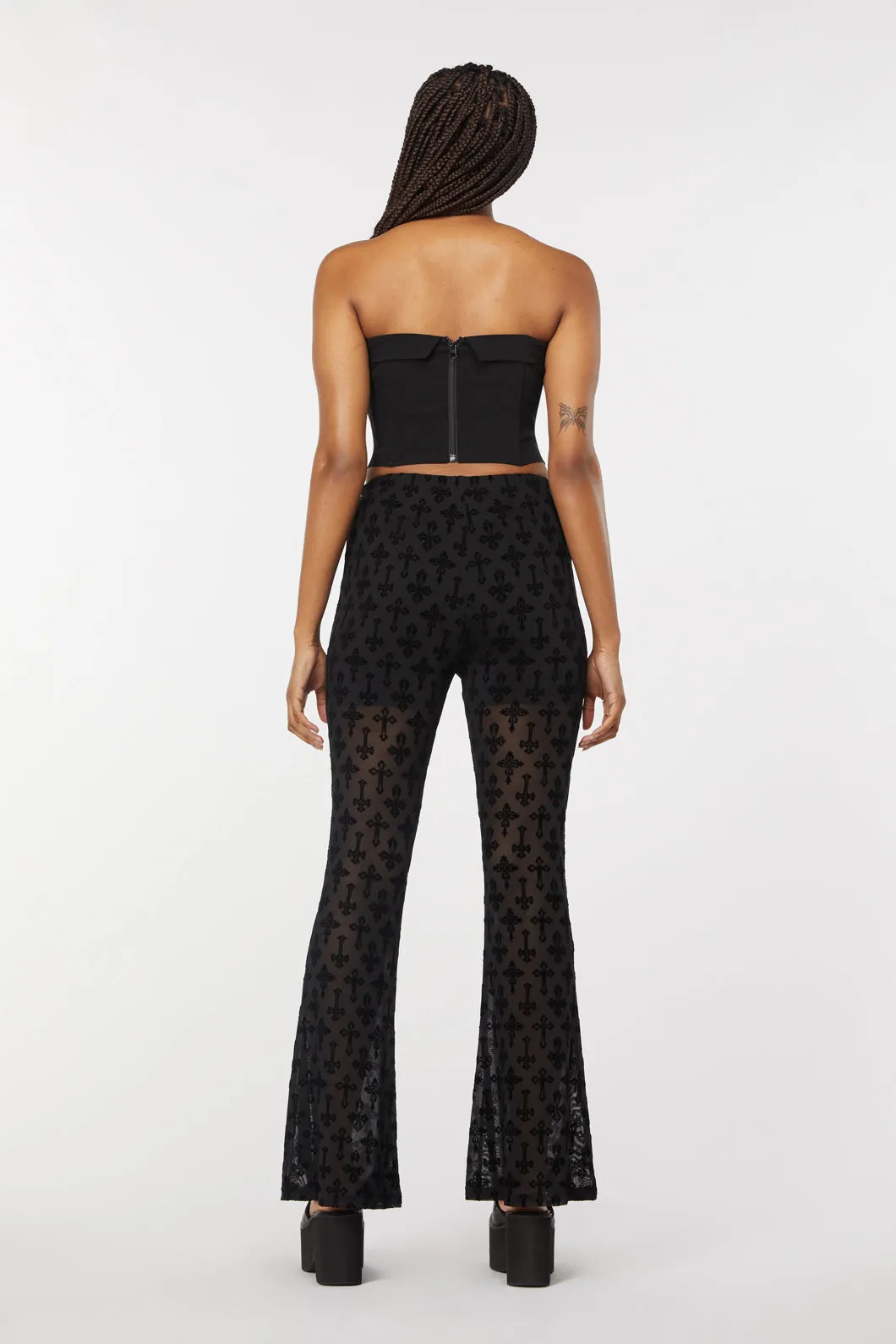 Crucifix Mesh Pants