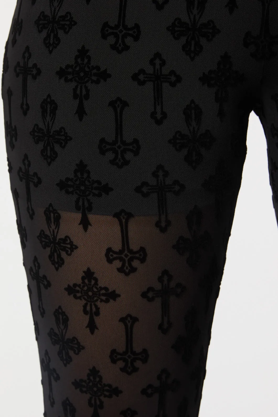Crucifix Mesh Pants