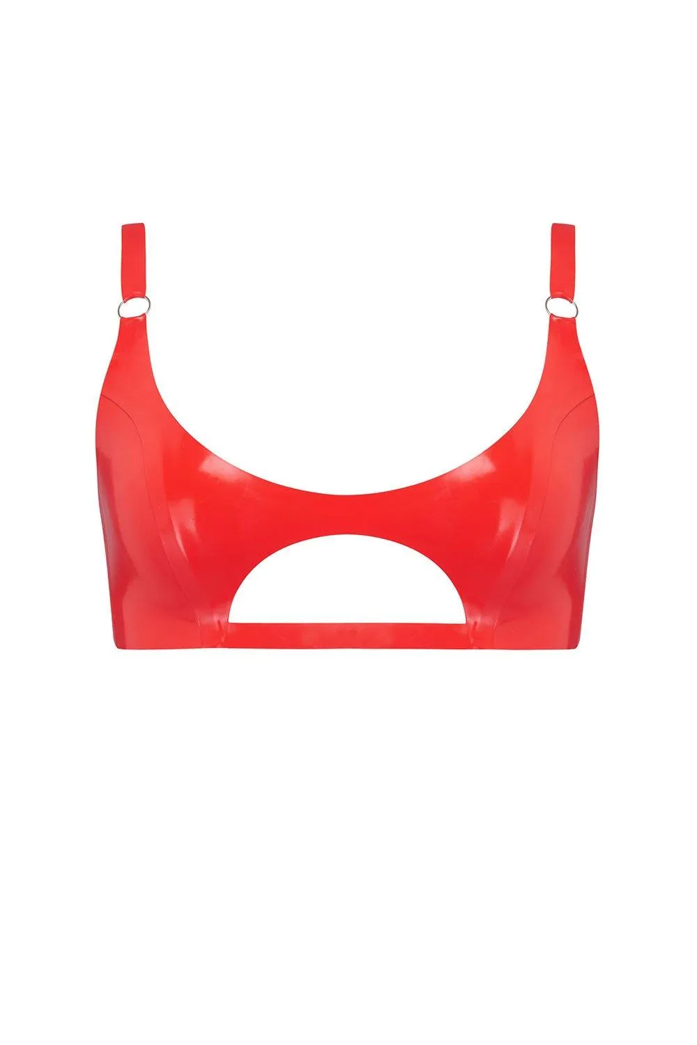 Cut Out Latex Bralette