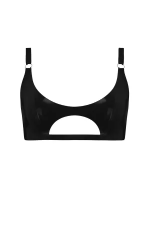 Cut Out Latex Bralette
