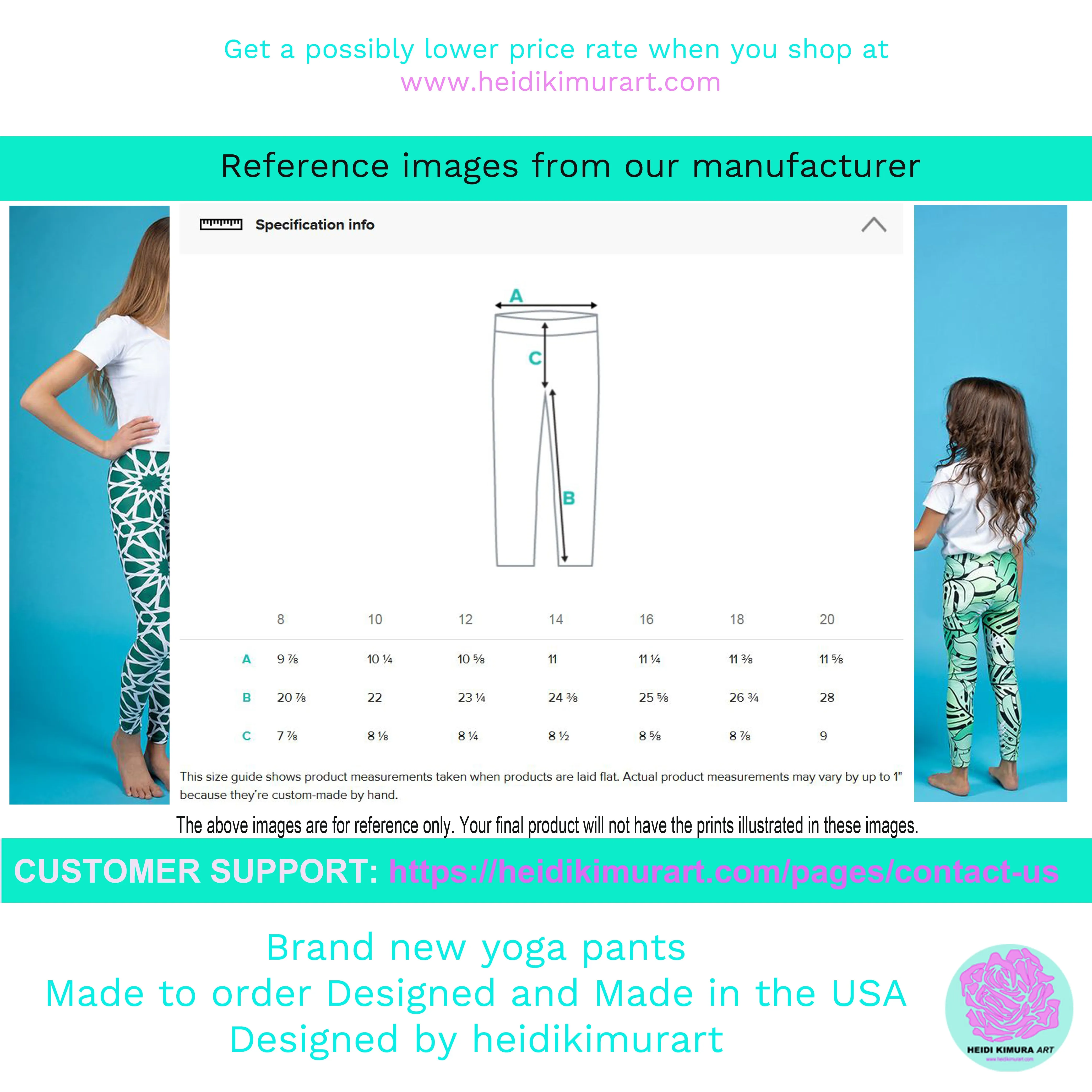 Cute Bright Pink Solid Color Premium Youth Gym Tights Pants Leggings- Made in USA/EU
