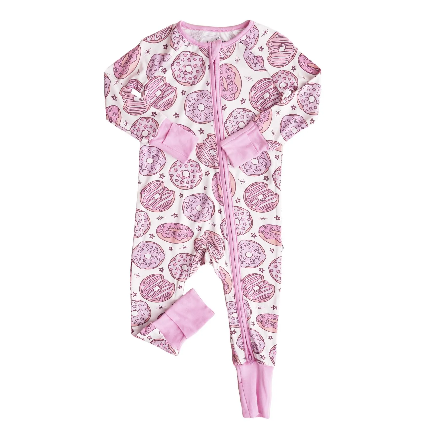 Donut Shop Convertible Zip Romper | Pink