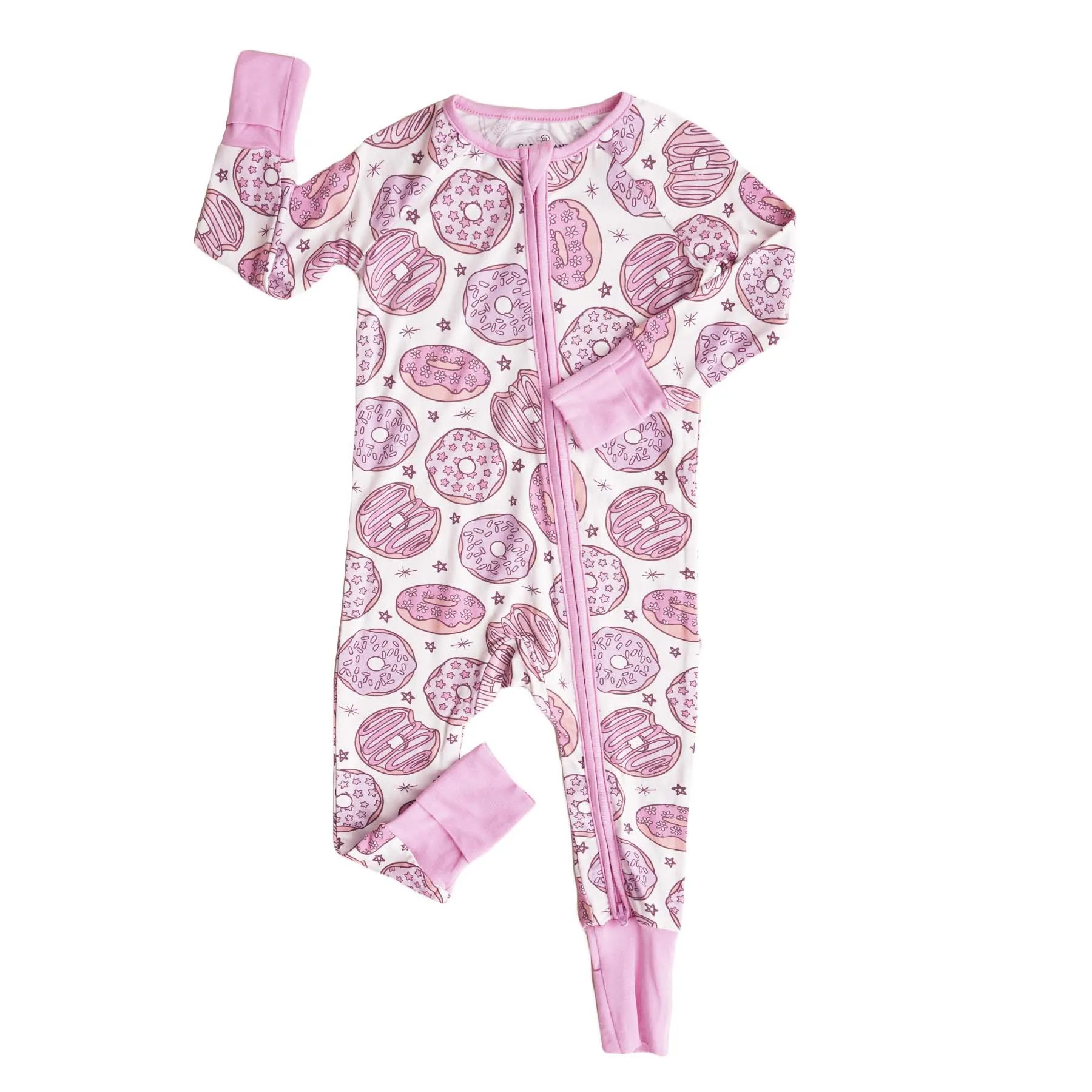 Donut Shop Convertible Zip Romper | Pink