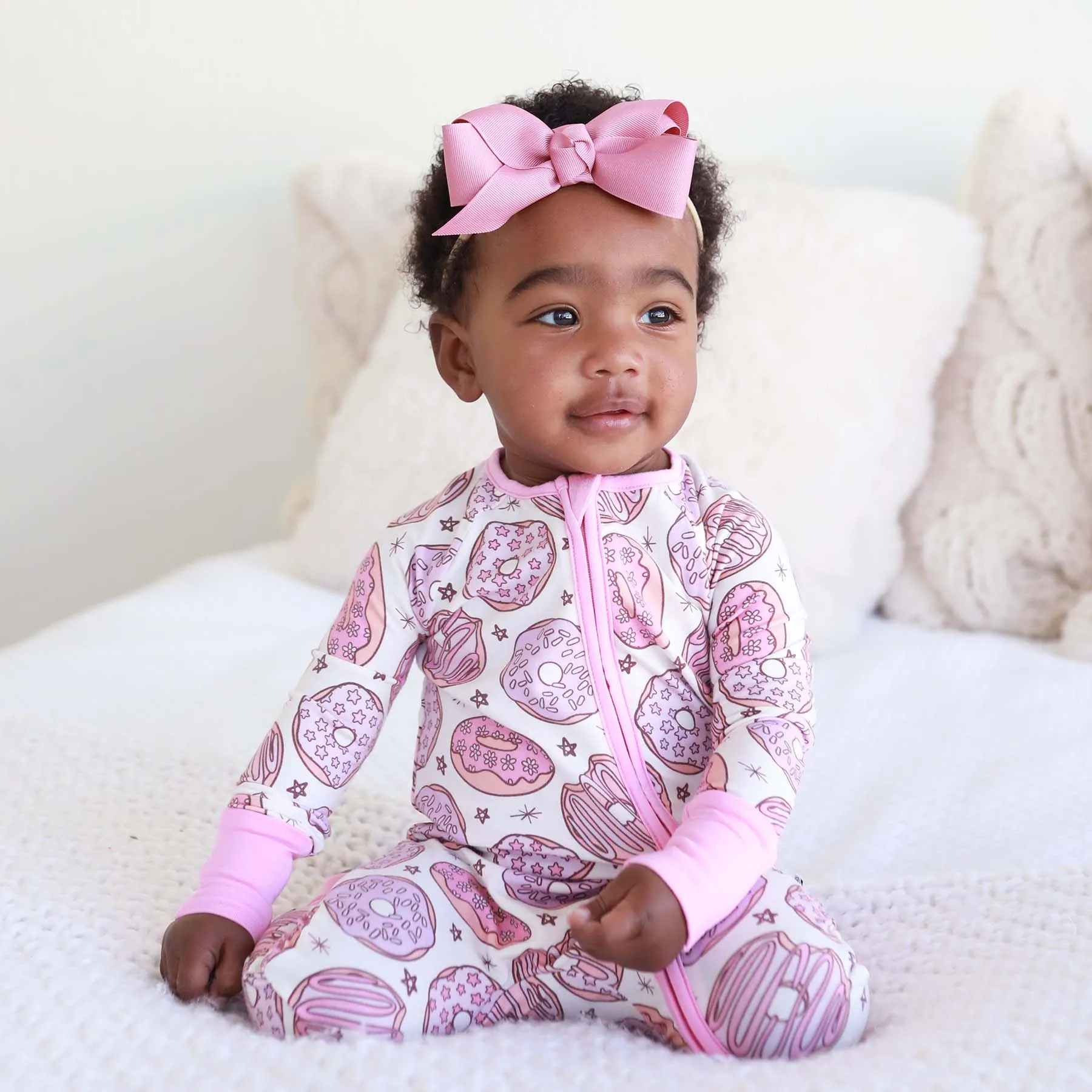 Donut Shop Convertible Zip Romper | Pink