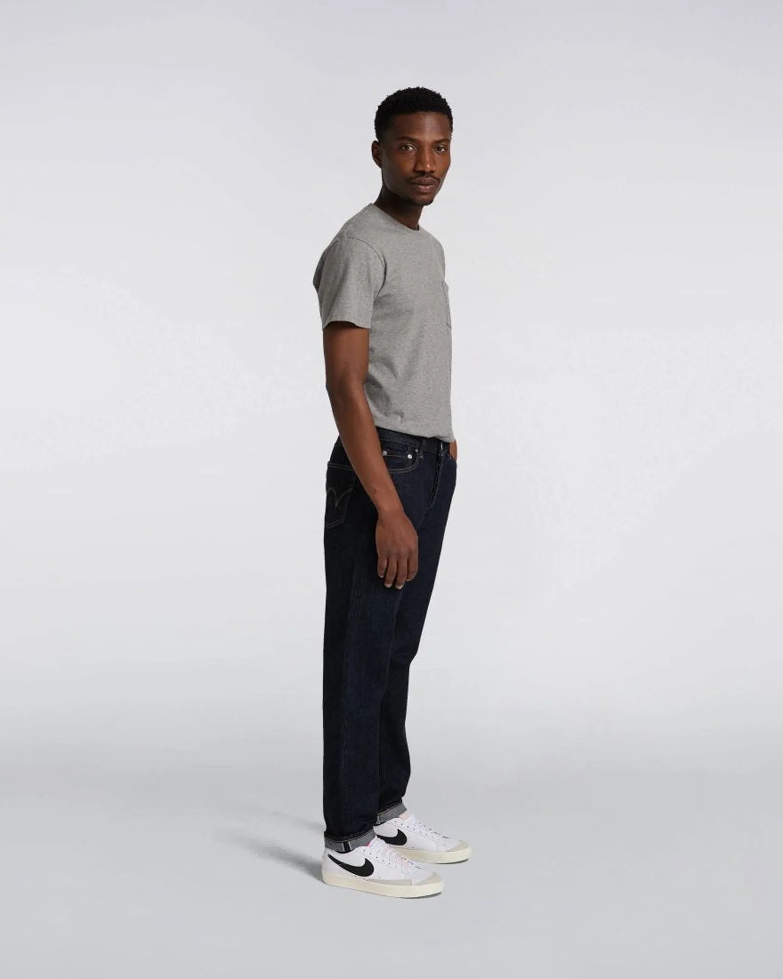 Edwin Made In Japan Regular Tapered Mens Jeans - 14oz Kurabo Recycled Red Selvage Denim / Blue Rinsed