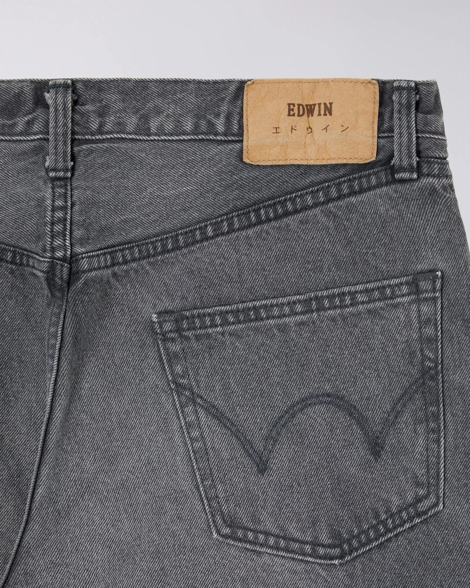 Edwin Made In Japan Slim Tapered Mens Jeans - 13oz Kaihara Right Hand Denim / Grey Used
