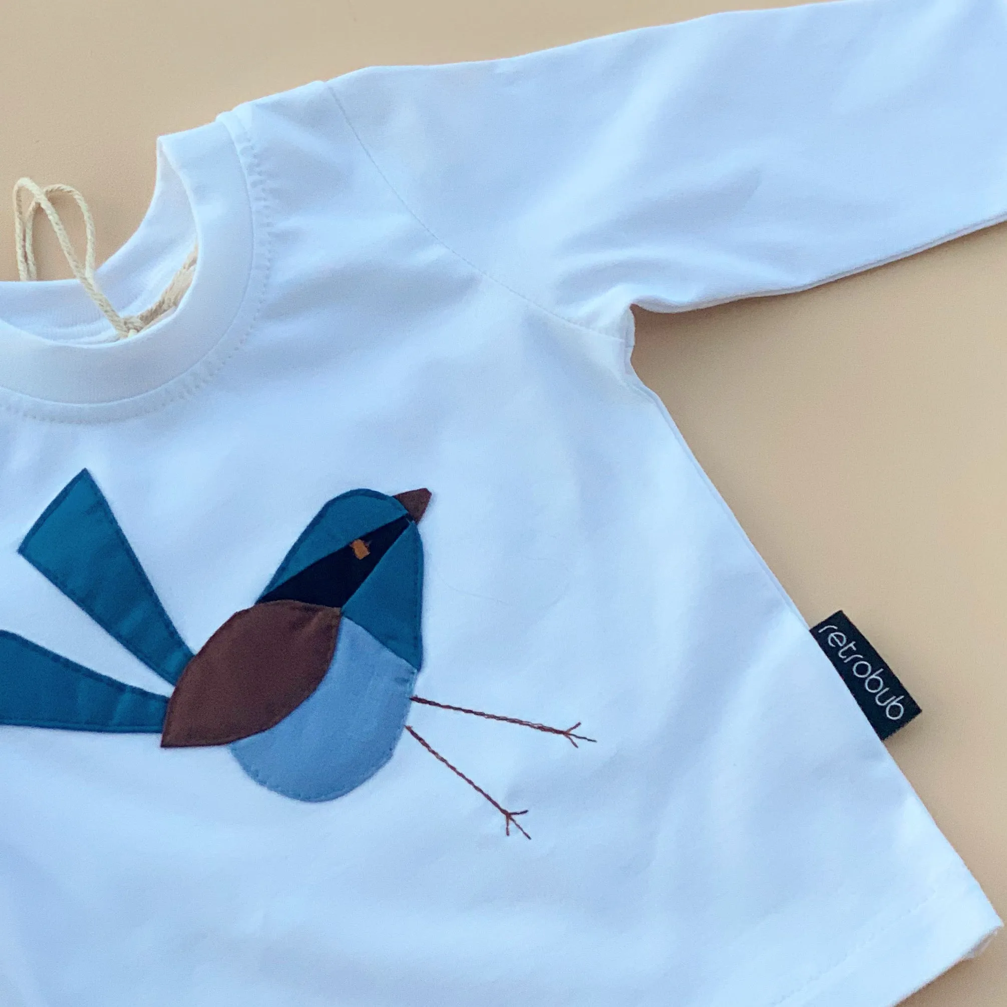 FAIRY WREN  baby long sleeve top