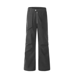 Fashion Personality Zipper Functional Overalls For Men
