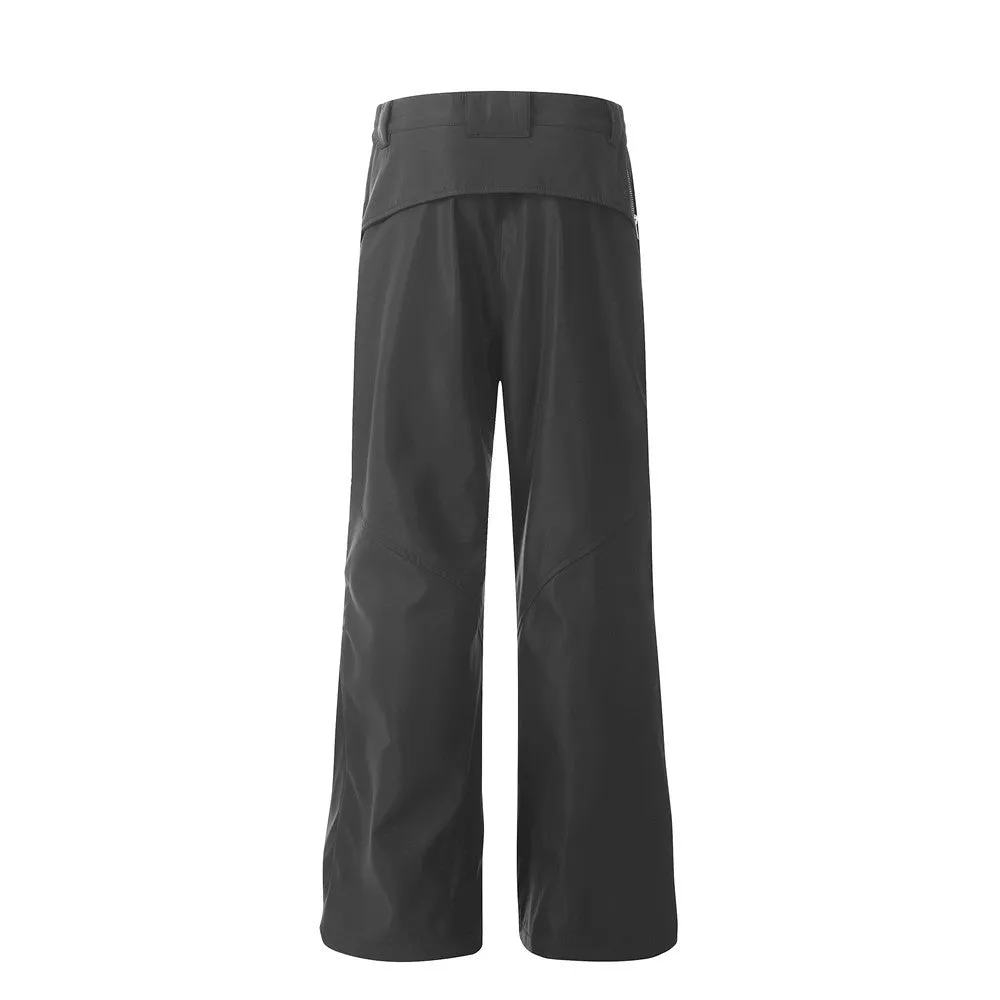 Fashion Personality Zipper Functional Overalls For Men